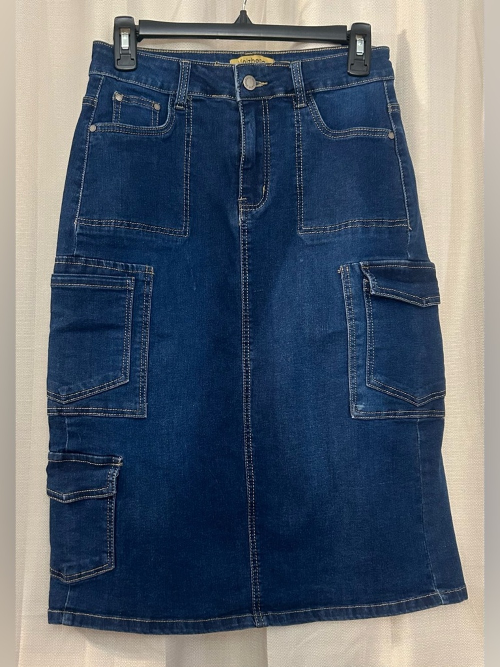 Vinizbena denim cargo skirt